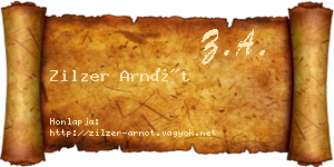 Zilzer Arnót névjegykártya